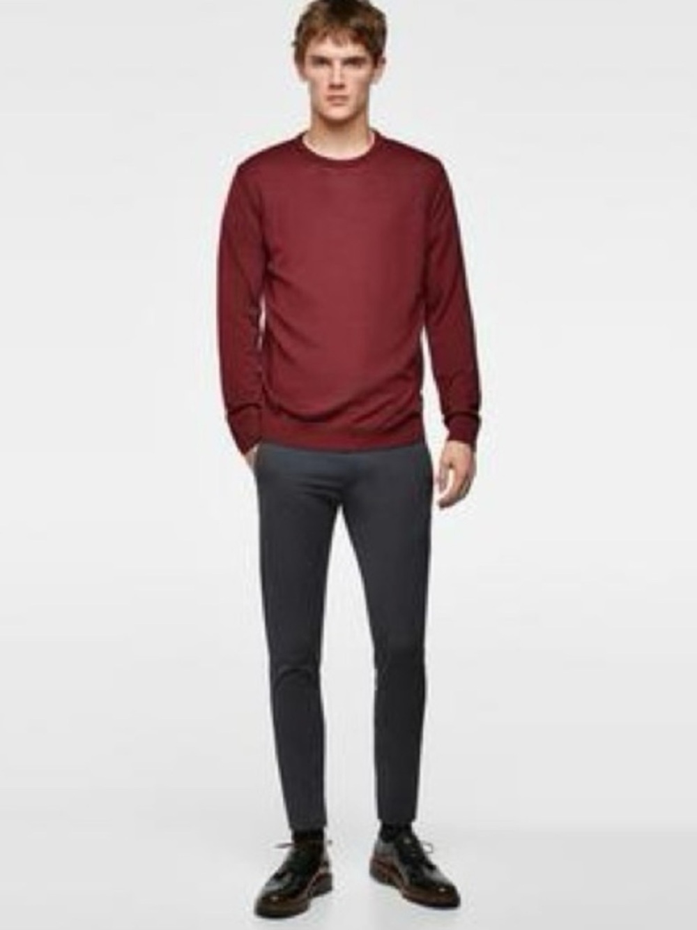 Zara Men's Black Dress Pants - Slim Tailored Fit